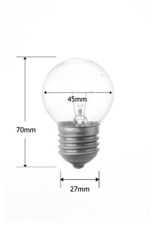 GB25ES-PLRS-BE - 240v 25w E27 Clear 45mm Tough Lamp 3000h