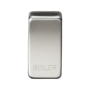 Knightsbridge GDBOILBC Switch cover "marked BOILER" - brushed chrome - Knightsbridge - Sparks Warehouse