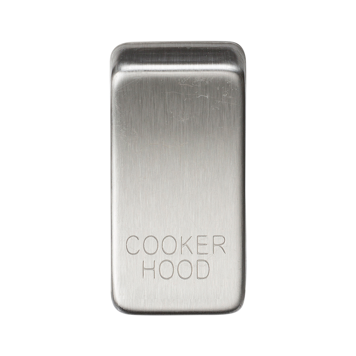 Knightsbridge GDCOOKBC Switch cover "marked COOKER HOOD" - Brushed Chrome