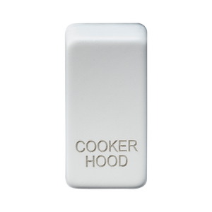 Knightsbridge GDCOOKMW Switch cover "marked COOKER HOOD" - matt white - Knightsbridge - Sparks Warehouse