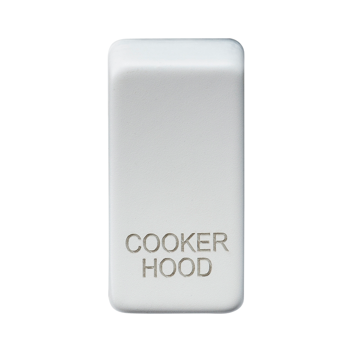 Knightsbridge GDCOOKMW Switch cover "marked COOKER HOOD" - Matt White