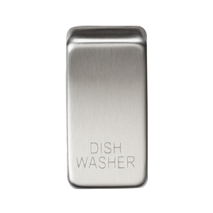 Knightsbridge GDDISHBC Switch cover "marked DISHWASHER" - brushed chrome - Knightsbridge - Sparks Warehouse