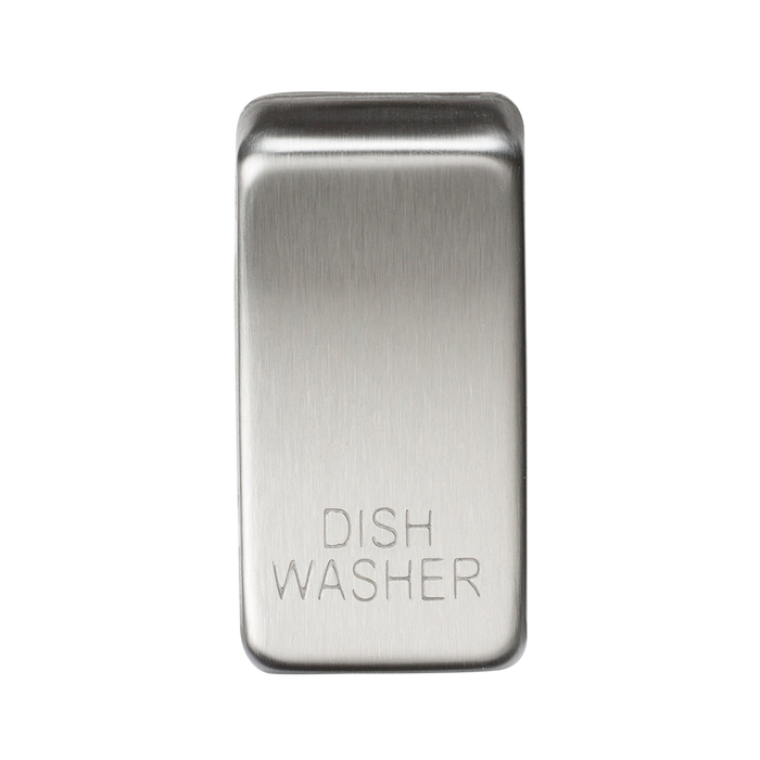 Knightsbridge GDDISHBC Switch cover "marked DISHWASHER" - Brushed Chrome