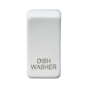 Knightsbridge GDDISHMW Switch cover "marked DISHWASHER" - matt white - Knightsbridge - Sparks Warehouse