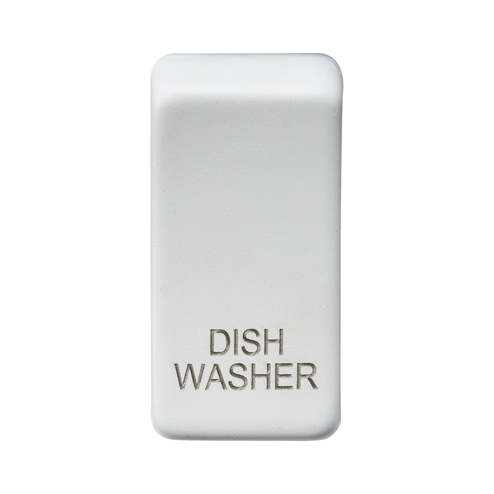 Knightsbridge GDDISHMW Switch cover "marked DISHWASHER" - Matt White