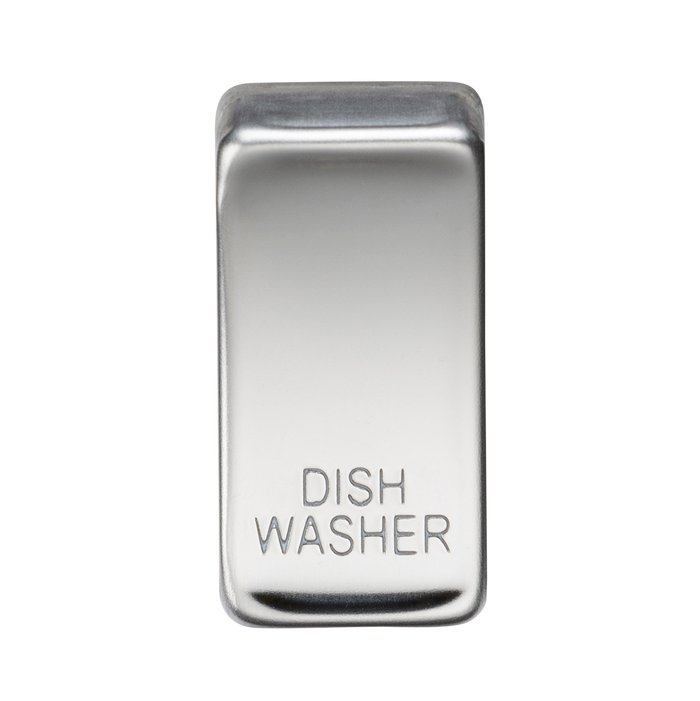 Knightsbridge GDDISHPC Switch cover "marked DISHWASHER" - polished chrome