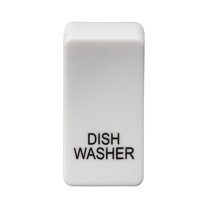 Knightsbridge GDDISHU Switch cover "marked DISHWASHER" - white