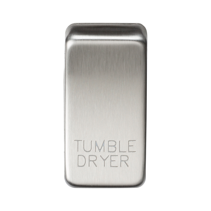 Knightsbridge GDDRYBC Switch cover "marked TUMBLE DRYER" - Brushed Chrome