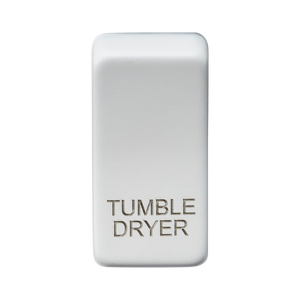 Knightsbridge GDDRYMW Switch cover "marked TUMBLE DRYER" - matt white - Knightsbridge - Sparks Warehouse