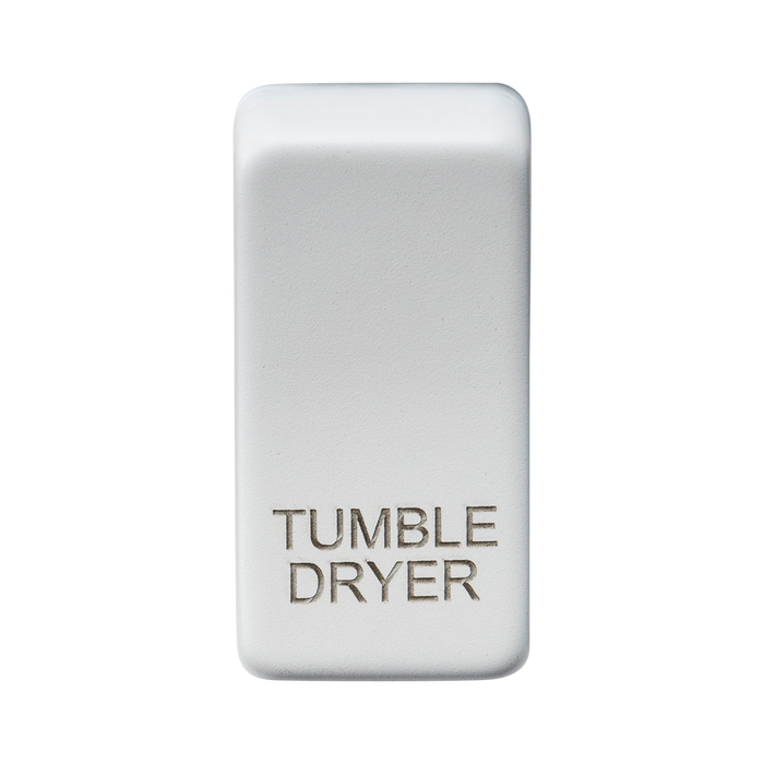 Knightsbridge GDDRYMW Switch cover "marked TUMBLE DRYER" - Matt White