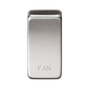 Knightsbridge GDFANBC Switch cover "marked FAN" - brushed chrome - Knightsbridge - Sparks Warehouse