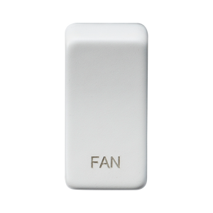 Knightsbridge GDFANMW Switch cover "marked FAN" - matt white - Knightsbridge - Sparks Warehouse