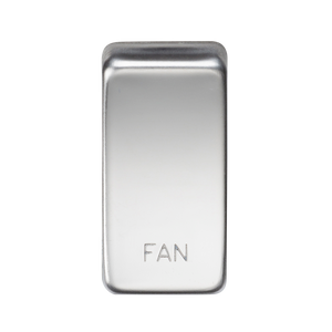 Knightsbridge GDFANPC Switch cover "marked FAN" - polished chrome - Knightsbridge - Sparks Warehouse