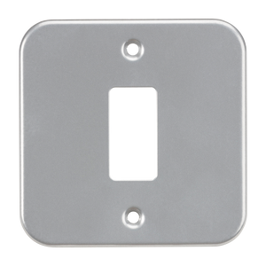 Knightsbridge GDFP001M Metal Clad 1G Grid faceplate - Knightsbridge - Sparks Warehouse