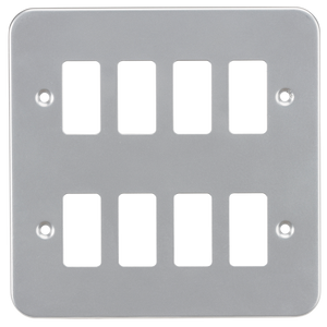 Knightsbridge GDFP008M Metal Clad 8G Grid faceplate - Knightsbridge - Sparks Warehouse