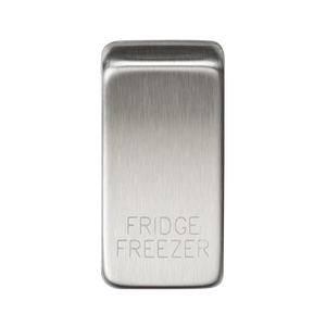 Knightsbridge GDFRIDBC Grid Switch cover marked FRIDGE/FREEZER - Brushed Chrome - Knightsbridge - Sparks Warehouse