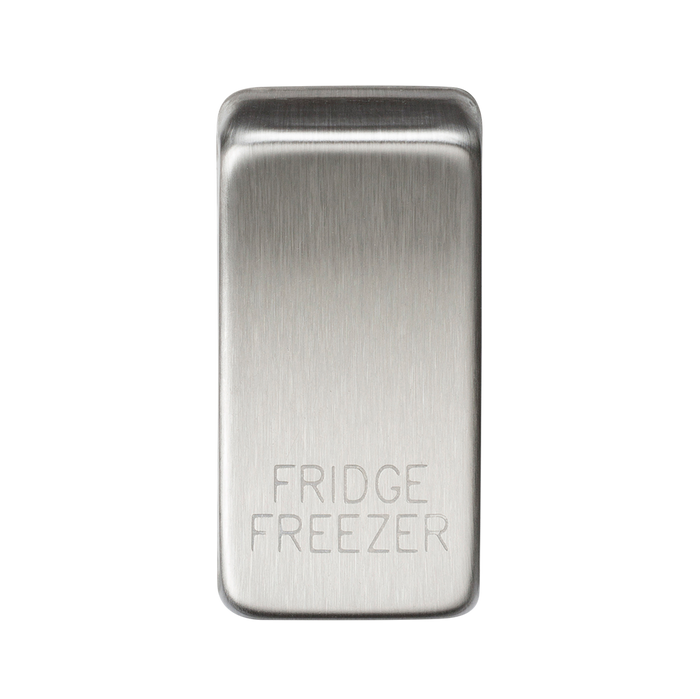 Knightsbridge GDFRIDBC Grid Switch cover marked FRIDGE/FREEZER - Brushed Chrome