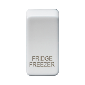 Knightsbridge GDFRIDMW Switch cover "marked FRIDGE/FREEZER" - matt white - Knightsbridge - Sparks Warehouse