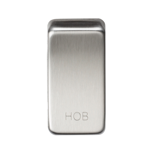 Knightsbridge GDHOBBC Switch cover "marked HOB" - brushed chrome - Knightsbridge - Sparks Warehouse