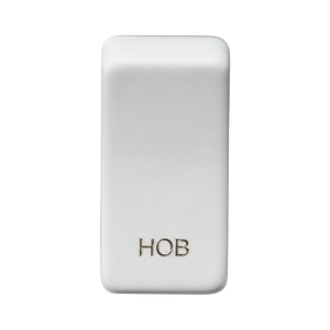 Knightsbridge GDHOBMW Switch cover "marked HOB" - matt white - Knightsbridge - Sparks Warehouse