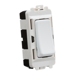 Knightsbridge GDM001MW Grid 20AX 2 Way Single Pole Switch Module Matt White - Knightsbridge - Sparks Warehouse