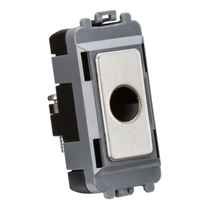 Knightsbridge GDM012BC Flex outlet module (up to 10mm) - brushed chrome - Knightsbridge - Sparks Warehouse