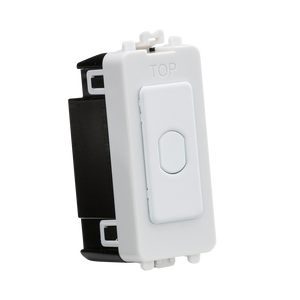 Knightsbridge GDM014MW 1G 1-way 10-200W (10-100W LED) trailing edge dimmer (Press Type) - matt white - Knightsbridge - Sparks Warehouse