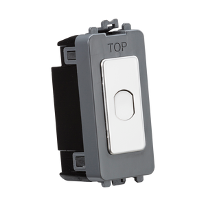 Knightsbridge GDM014PC 1G 1-way 10-200W (10-100W LED) trailing edge dimmer (Press Type) - polished chrome - Knightsbridge - Sparks Warehouse