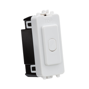 Knightsbridge GDM014U 1G 1-way 10-200W (10-100W LED) trailing edge dimmer (Press Type) - white - Knightsbridge - Sparks Warehouse