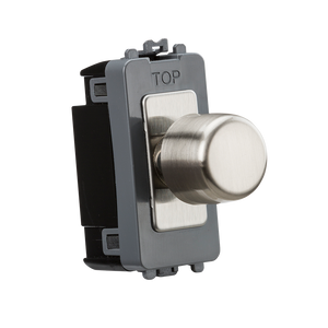 Knightsbridge GDM015BC 1G 2-way 10-200W (LED 10-100W) trailing edge dimmer module - brushed chrome - Knightsbridge - Sparks Warehouse