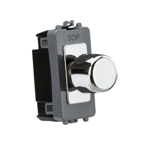 Knightsbridge GDM015PC 1G 2-way 10-200W (LED 10-100W) trailing edge dimmer module - polished chrome - Knightsbridge - Sparks Warehouse