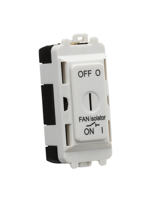 Knightsbridge GDM021U 20AX 10A Fan Isolator Key Switch Module - White