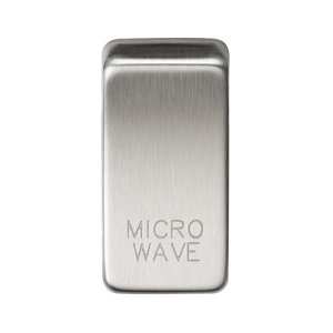 Knightsbridge GDMICROBC Grid Switch cover marked MICROWAVE - Brushed Chrome - Knightsbridge - Sparks Warehouse