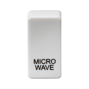 Knightsbridge GDMICROU Switch cover "marked MICROWAVE" - white - Knightsbridge - Sparks Warehouse