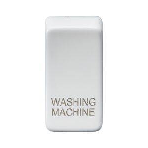 Knightsbridge GDWASHMW Switch cover "marked WASHING MACHINE" - matt white - Knightsbridge - Sparks Warehouse
