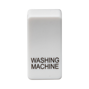 Knightsbridge GDWASHU Switch cover "marked WASHING MACHINE" - white - Knightsbridge - Sparks Warehouse