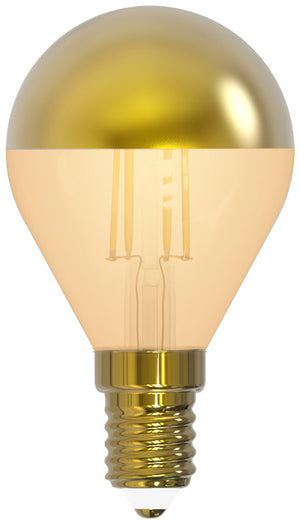 Girard Sudron 15652 - Golfball G45 Filament LED "Golden Cap" 4W E14 2700K 350Lm Dim. amber glass