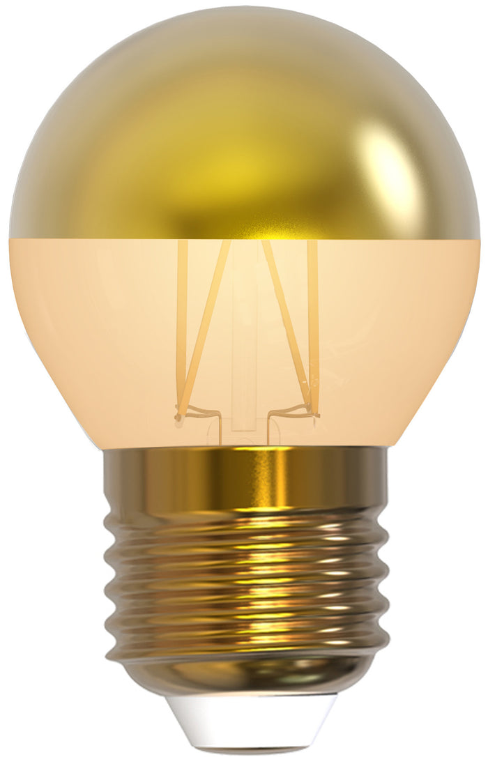 Girard Sudron 15653 - Golfball G45 Filament LED "Golden Cap" 4W E27 2700K 350Lm Dim. amber glass