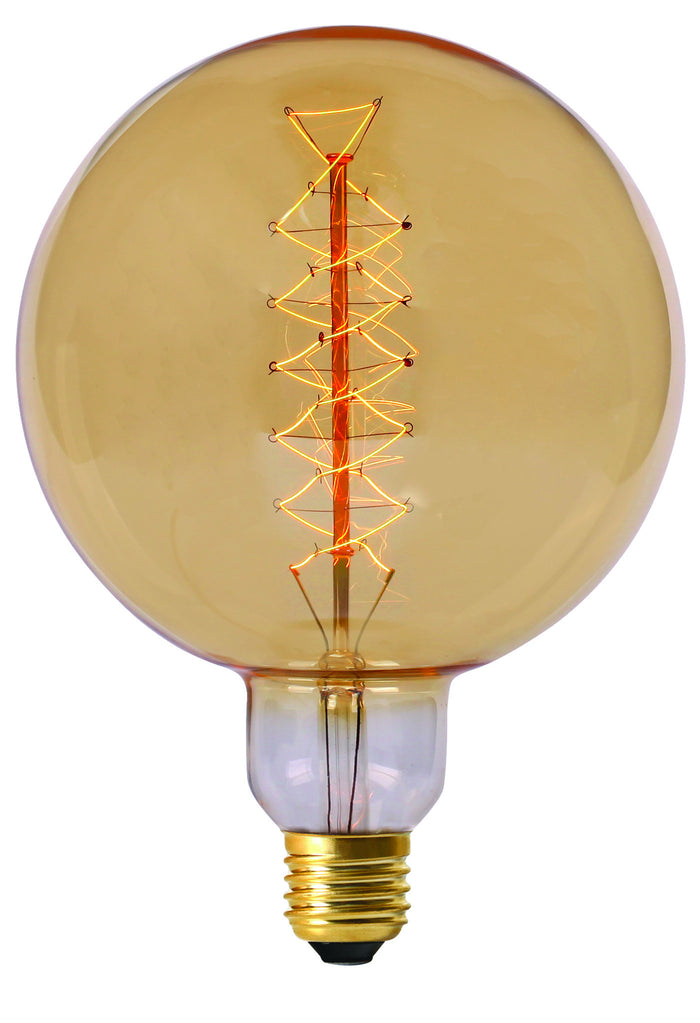 15980 - Globe G200 Metal filament Spiral? 40W E27 2000K 130Lm Amb.