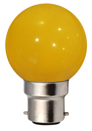 160141 - Golfball LED 1W B22 30Lm Yellow 330° Girard Sudron - The Lamp Company