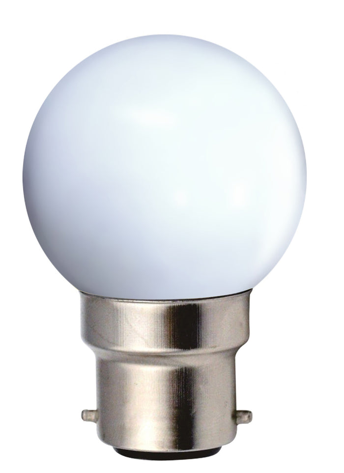 162041 - Golfball LED 1W B22 4000K 80Lm White