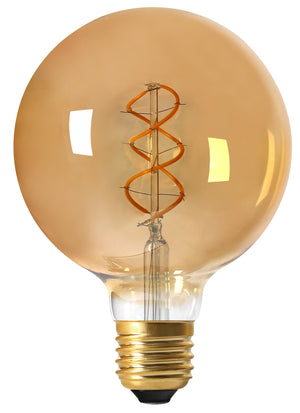 716602 - Globe G125 Filament LED TWISTED 5W E27 2000K 260Lm Amb. LED Globe Light Bulbs The Lampco - The Lamp Company