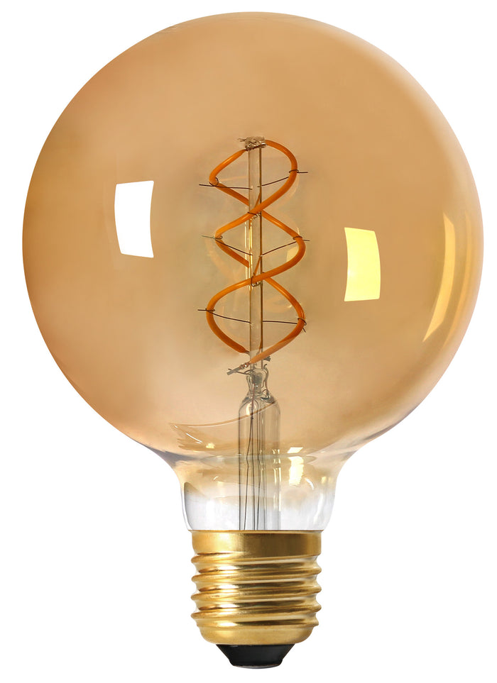 716602 - Globe G125 Filament LED TWISTED 5W E27 2000K 260Lm Amb.