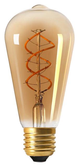 716604 - Edison Filament LED TWISTED 5W E27 2000K 260Lm Amb GS LED Filament The Lampco - The Lamp Company