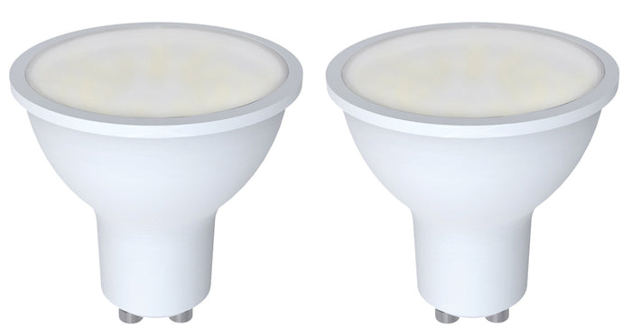 998647 - Ecowatts - Spot (2pcs) LED 5W GU10 3000K 400Lm 100° Milky