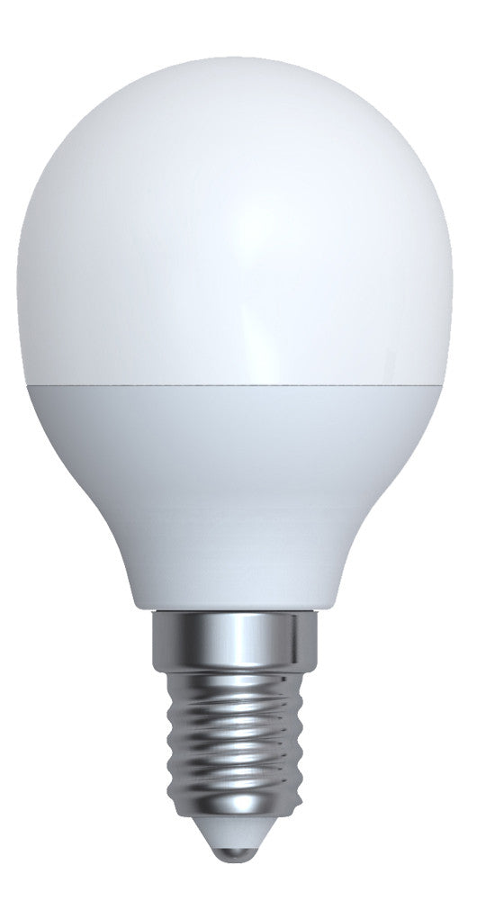 998649 - Ecowatts - Golfball G45 LED 270° 5.5W E14 2700K 470Lm Milky