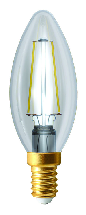 998656 - Ecowatts - Candle C35 Filament LED 2W E14 2700K 220Lm Cl. EcoWatts LED Filament The Lampco - The Lamp Company
