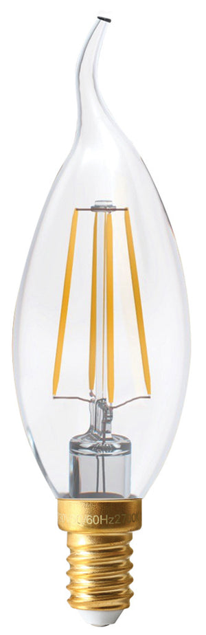 998666 - Ecowatts - Candle "Coup de Vent" Filament LED 4W E14 2700K 470Lm Cl. EcoWatts LED Filament The Lampco - The Lamp Company