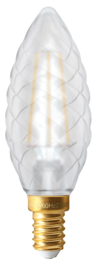 998669 - Ecowatts - Candle "Torsadée" C35 Filament LED 4W E14 2700K 470Lm Cl.