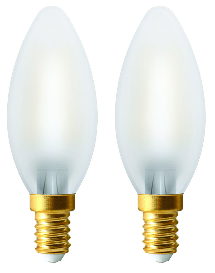 998670 - Ecowatts - Candle C35 Filament LED (2pcs) 4W E14 2700K 400Lm Mat